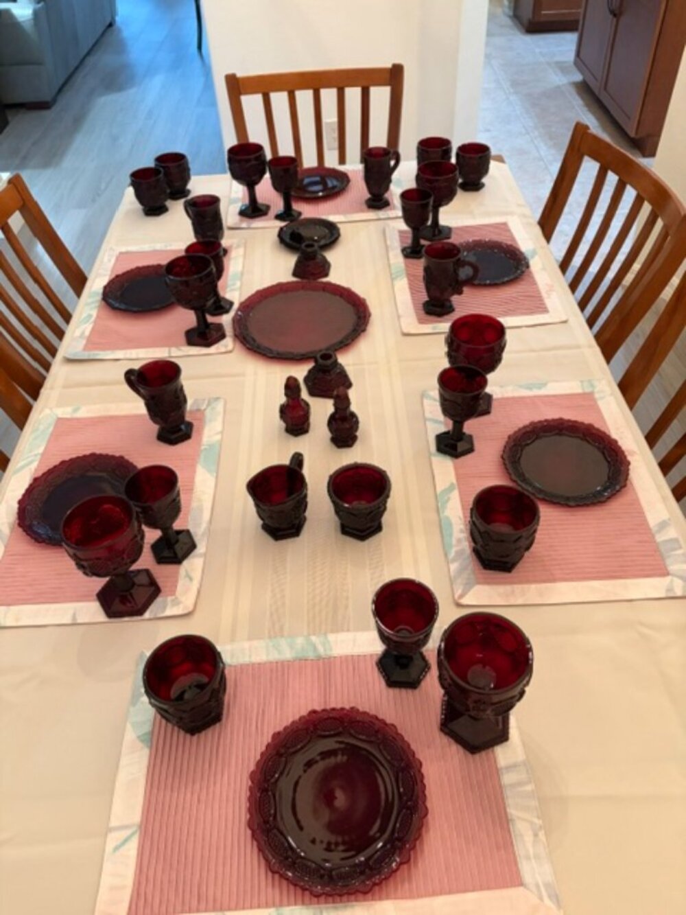 Avon Cape Cod Ruby Red dishes 1876